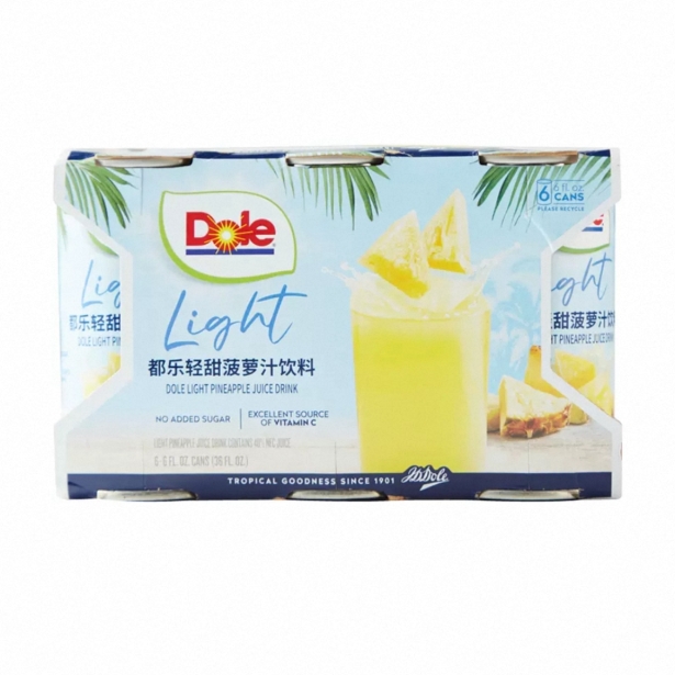 盒马代购 轻甜菠萝汁饮料177ml*6菲律宾进口