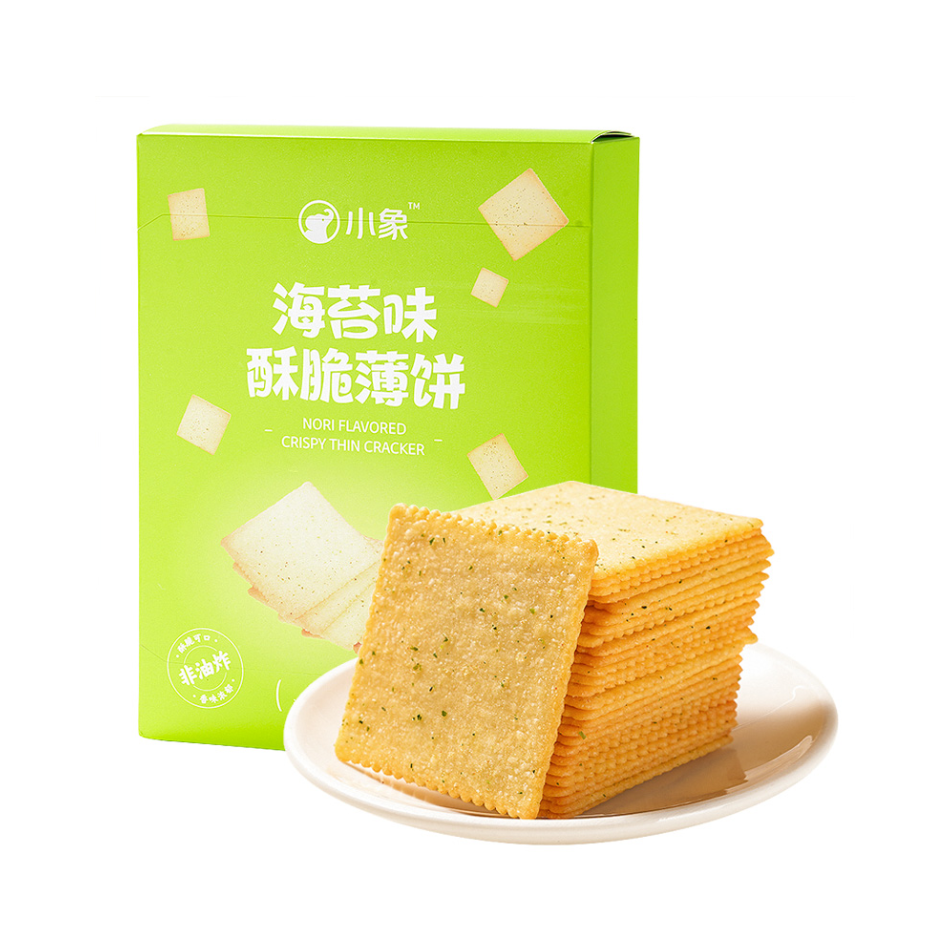 小象超市长沙代购小象海苔味酥脆薄饼300g(内含29-30包)