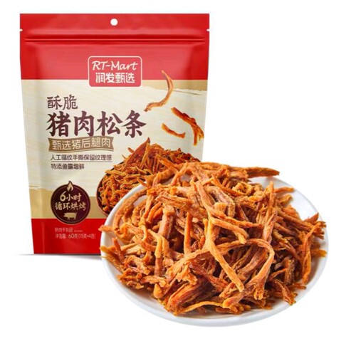 大润发长沙代购RT-Mart酥脆猪肉松条60g