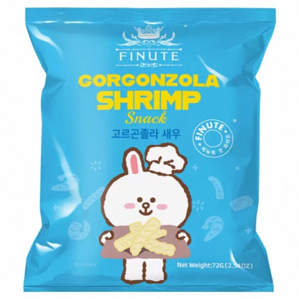 盒马 FINUTE 戈贡左拉干酪味虾条72g韩国进口