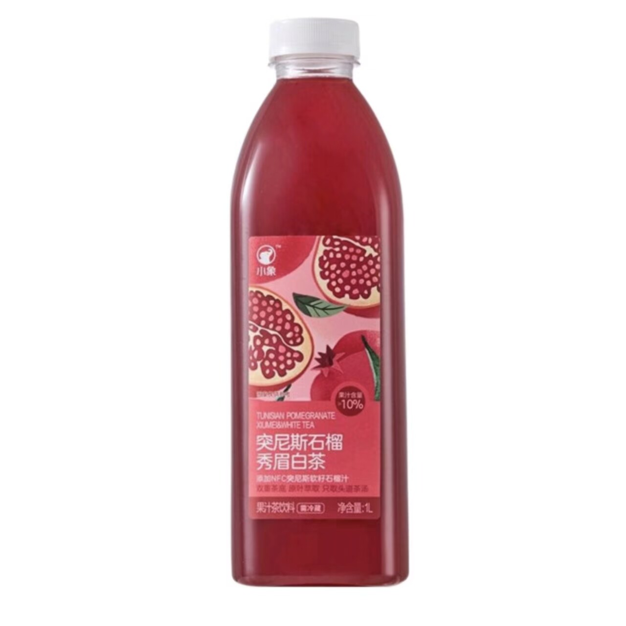 小象超市代购小象突尼斯石榴秀眉白茶1L 尤力克柠檬锡兰红茶1L