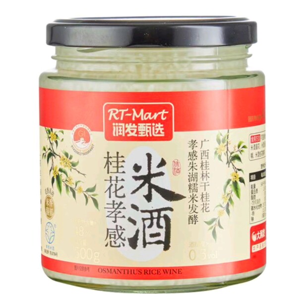 大润发长沙代购RT-Mart桂花孝感米酒500g