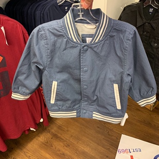 GAP正品现货 男幼童 休闲立领夹克 儿童棒球服 夹层外套 437756
