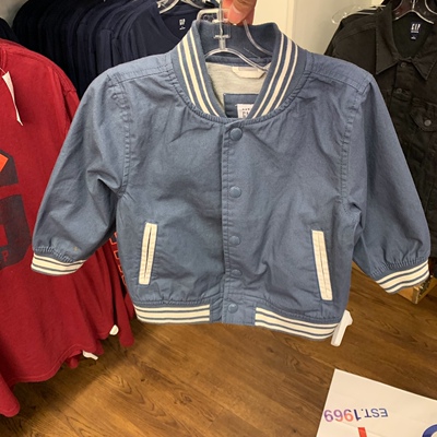 Gap春秋立领夹层棒球服夹克