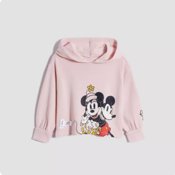 Gap 秋冬  女幼童印花抓绒连帽衫 737290 套头印花 时尚 卫衣