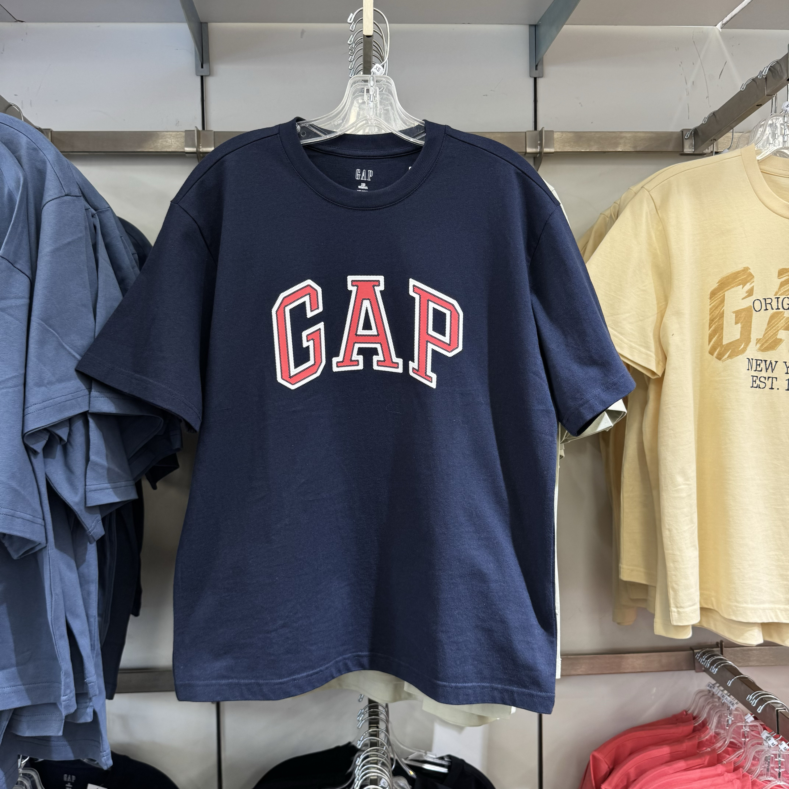 Gap男女装2025春季新款纯棉经典logo圆领短袖T恤宽松上衣725616