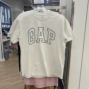 GAP专柜 男女装 夏季新款纯棉字母logo圆领短袖T恤基础款 544464