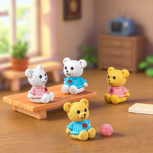 小熊可爱风卡通动物塑料工艺品