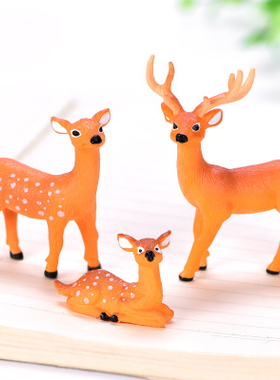 可爱风卡通动物小鹿塑料工艺品
