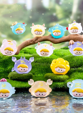 微景观树脂工艺品创意可爱十二星座萌粒公仔 DIY饰品车载桌面摆件