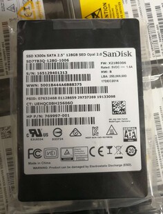 Sandisk/闪迪 X300S 128G 2.5寸 MLC颗粒SATA3企业级SSD固态硬盘