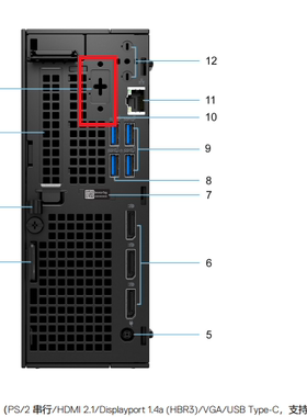 全新dell T3260工作站VGA HDMI DP TYPE-C PS2串行口转接卡模块