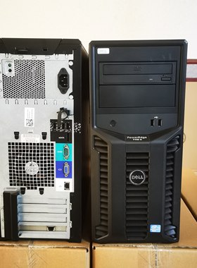 戴尔Dell T110 II 塔式文件服务器4个硬盘位准系统1220V2 8G 500G