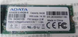 AXNS381E 64GM 64G 全新AData 64GB 威刚 2280 NGFF M.2固态