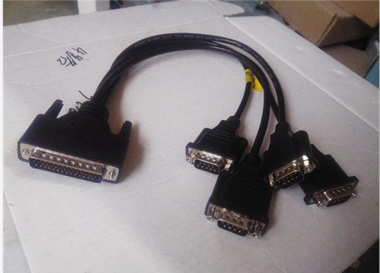 原装DELL 惠普1分4口转接口9针com口转换器串口线扩展线一拖四