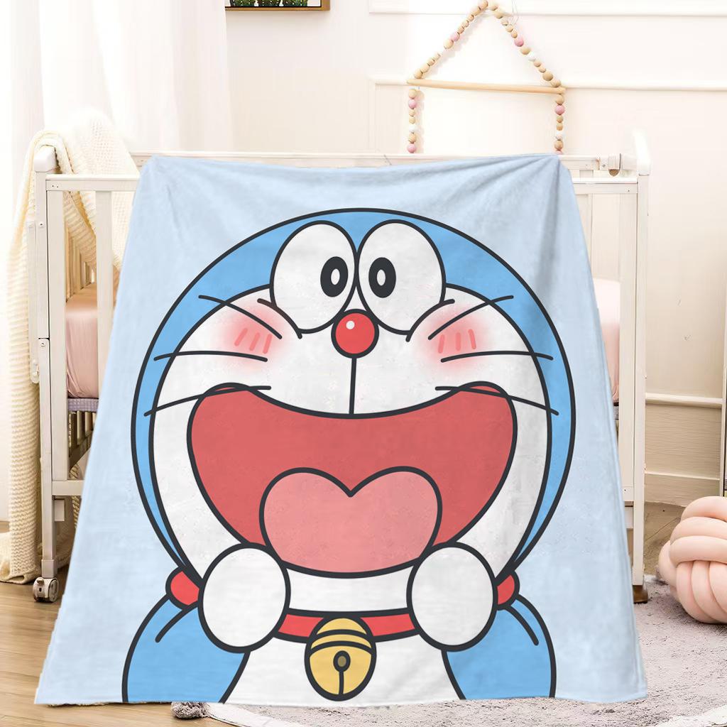 卡通小叮当法兰绒毛毯可爱儿童男女宝毯客厅卧室休闲哆啦A梦毯子