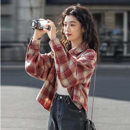 铂瑾精选女装复古磨毛宽