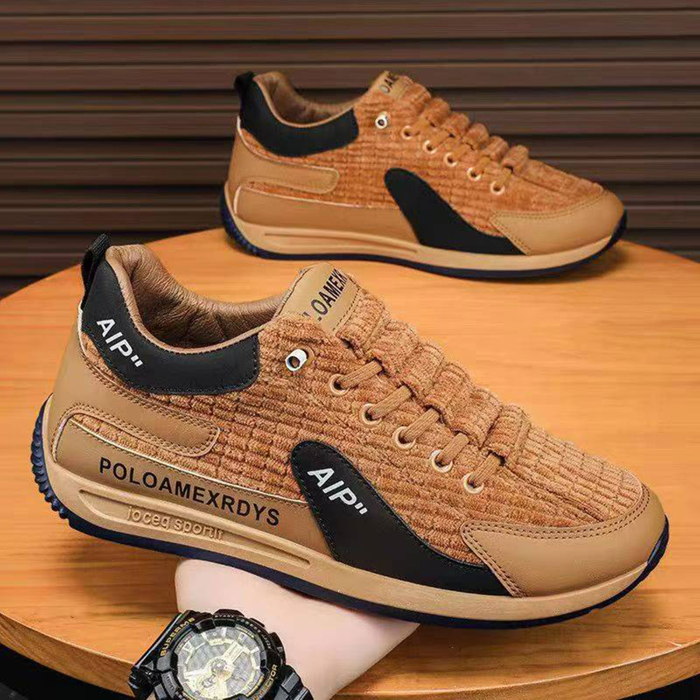 福建晋江帕拉男鞋2025新款飞行员休闲鞋男士阿甘鞋一脚蹬运动鞋子