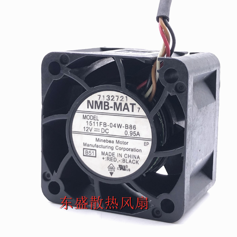 日本NMB 3828 3.8厘米12V 0.95A 1511FB-04W-B86 高转速暴力风扇