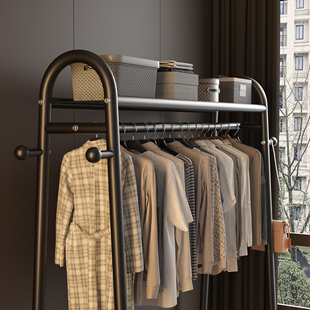 挂衣架落地家用衣帽架宿舍出租房衣服架卧室多功能晾晒收纳置物架