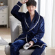 珊瑚绒套装 男士 睡衣秋冬款 加厚加绒法兰绒睡袍家居服冬保暖男浴衣