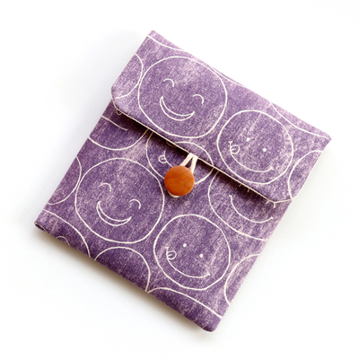 手工紫笑脸内胆包适用于kindleoasis掌阅Smart5proOcean34TCneo3