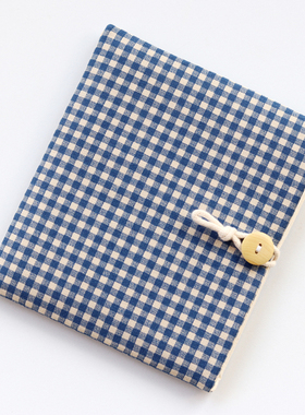 手工横版蓝格内胆包适用于kindleoasis掌阅leaf3Ocean45proKpw6代