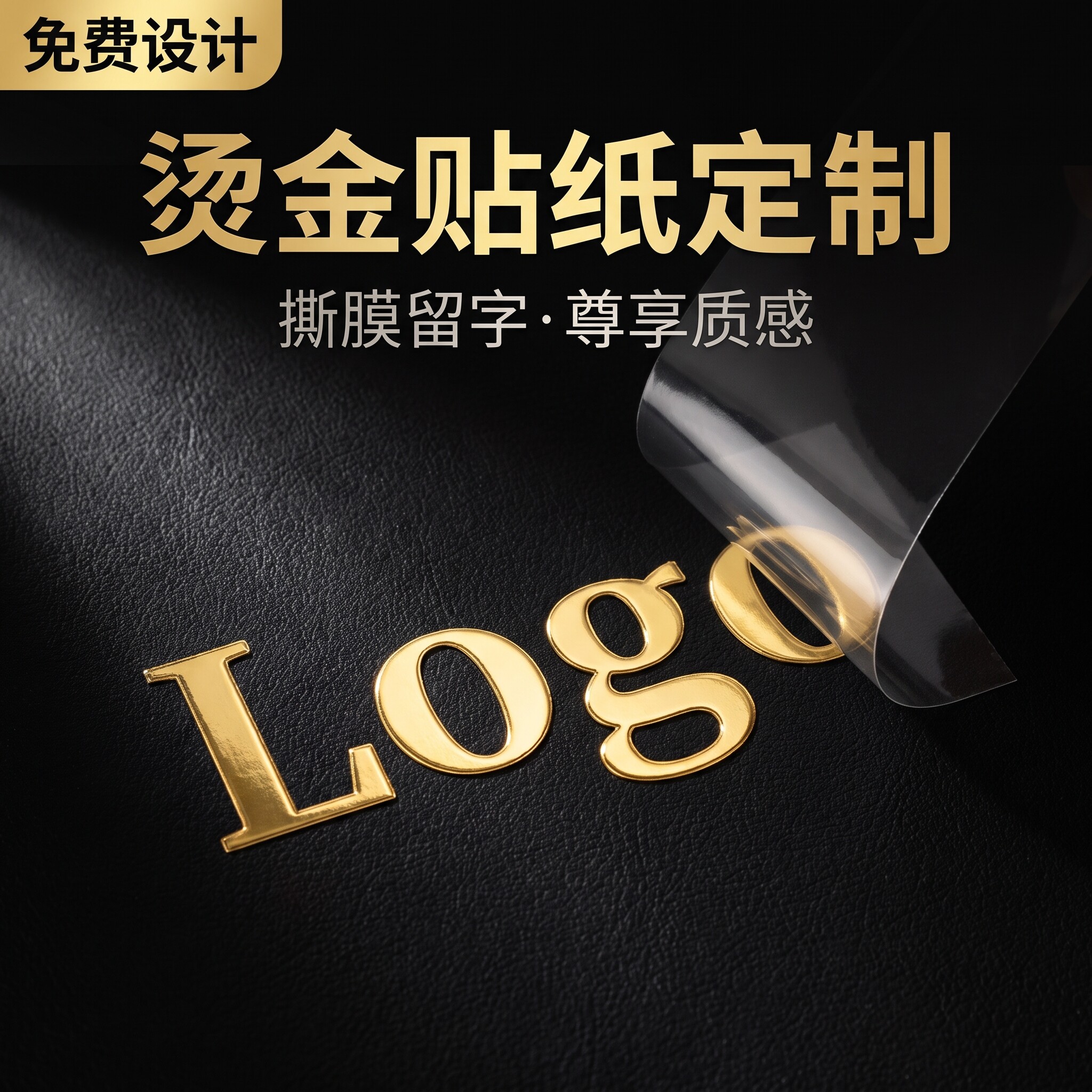 烫金logo金属转印贴定制防水图片