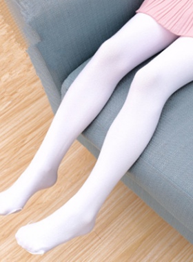 儿童连裤袜夏女童打底裤宝宝白色丝袜薄学生舞蹈袜女孩防蚊舞蹈袜