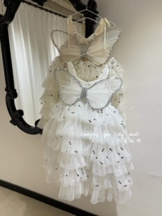 天空之城女童连衣裙2026春夏儿童女孩网纱公主裙小翅膀背心礼服裙