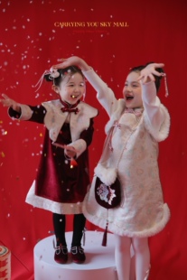 天空之城女童旗袍连衣裙25秋冬新儿童女孩中国风拜年服新年公主裙