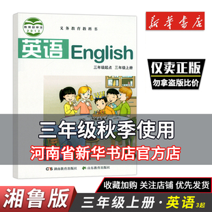 社3上英语3起 鲁教版 社山东教育出版 3三年级英语上册3三起点课本教材湖南教育出版 小学三年级上册英语书3年级起点湘鲁版 湘教版