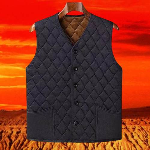 中老年男棉马甲加绒保暖宽松大码加厚爸爸装内外穿爷爷坎棉肩背心