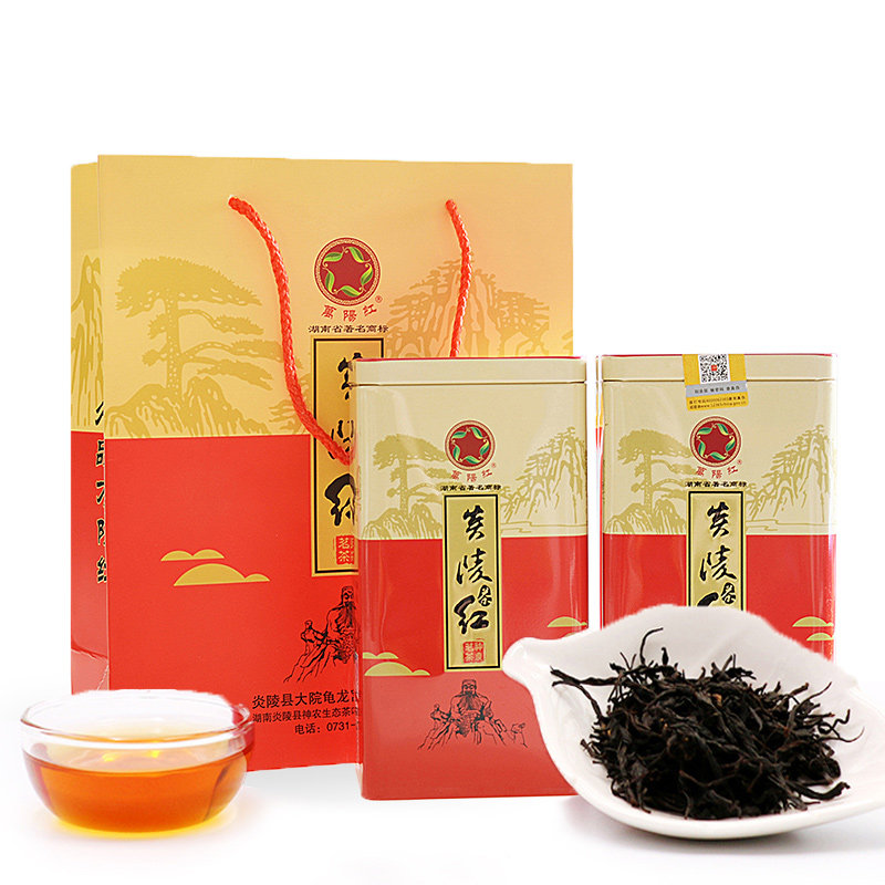 高山红茶 茶叶散装 万阳红 炎陵红茶礼盒装 特级 红茶送礼 罐装茶