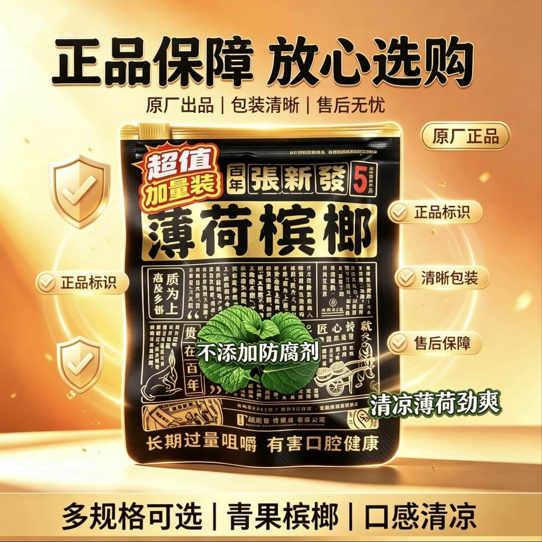 张新发5元薄荷槟榔湖南湘潭槟郎槟榔