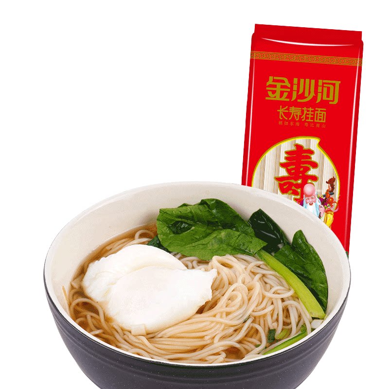 金沙河 长寿面 生日面 挂面面条 袋装398g