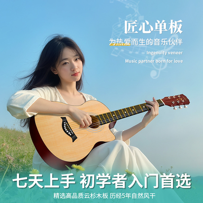 Guitarist正品单板木吉他初学者新手入门首选男女生专用民谣吉他