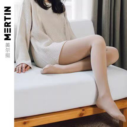 1200D冬季厚款天丝棉条纹超厚加绒微压高腰保暖连裤袜秋冬打底袜