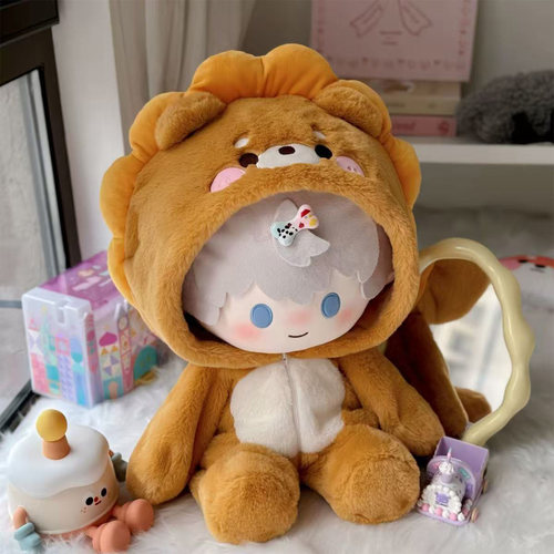 40cm厘米正版坐姿娃衣秋冬毛绒连体棉花娃娃衣公仔无属性替换套装