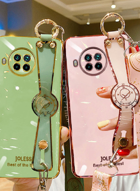 哥伦巴斯适用小米10tlite手机壳女款潮牌高档mi10t青春版硅胶防摔软壳米10Tlite全包镜头网红ins奢华新款腕带