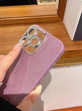 哥伦巴斯适用苹果16promax手机壳闪粉iPhone16pro钻石镜头膜全包15高级感14硅胶13超薄防摔12p时尚女生14prom