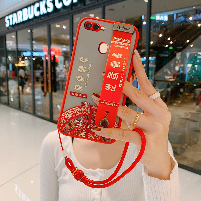 oppoa7n手机壳中国风肤感磨砂全包镜头oppo a5保护套防摔硅胶男女款浮雕A7N个性创意ins网红国潮A5新款腕带潮 - 封面