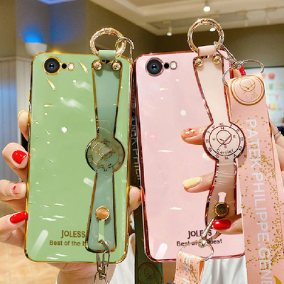 哥伦巴斯适用oppoa59s手机壳女款潮牌高档oppoa57t硅胶防摔软壳全包镜头网红ins奢华a57新款腕带简约挂绳情侣