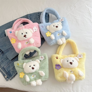 包包毛茸茸的包包女生包包高级感小众出门方便携带包包可爱