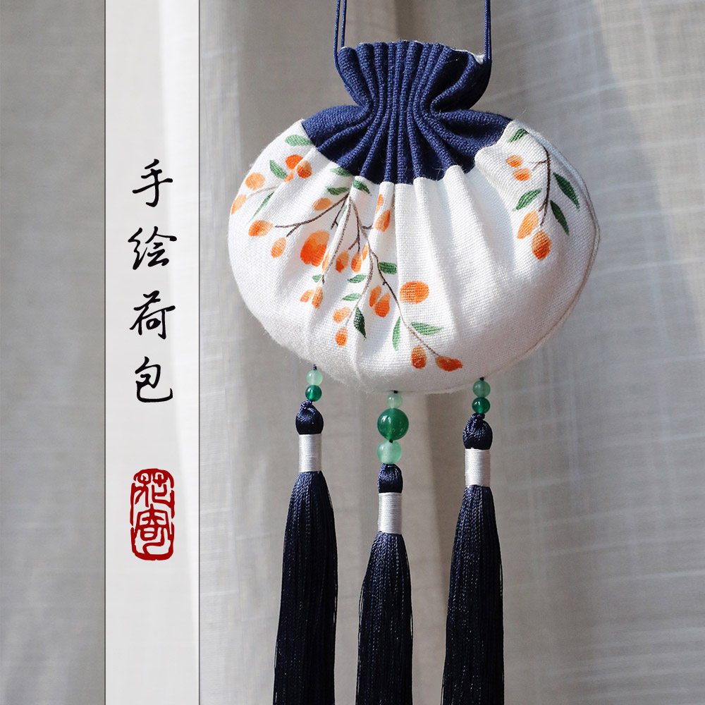 花寄手工diy自制材料包缝制流苏手绘香包香囊随身古风创意礼物