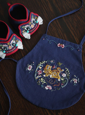 花寄 刺绣diy手工材料包虎头鞋五毒肚兜孕妈解闷宝宝抓周岁礼物