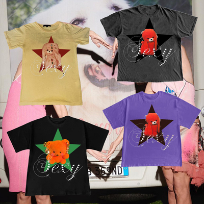 原创常规棉女生欧美短袖