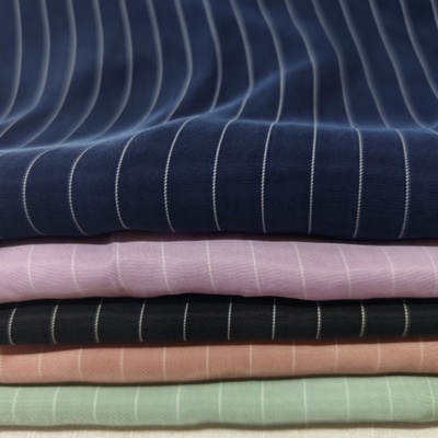 重磅砂洗条子服装新品中国风布料