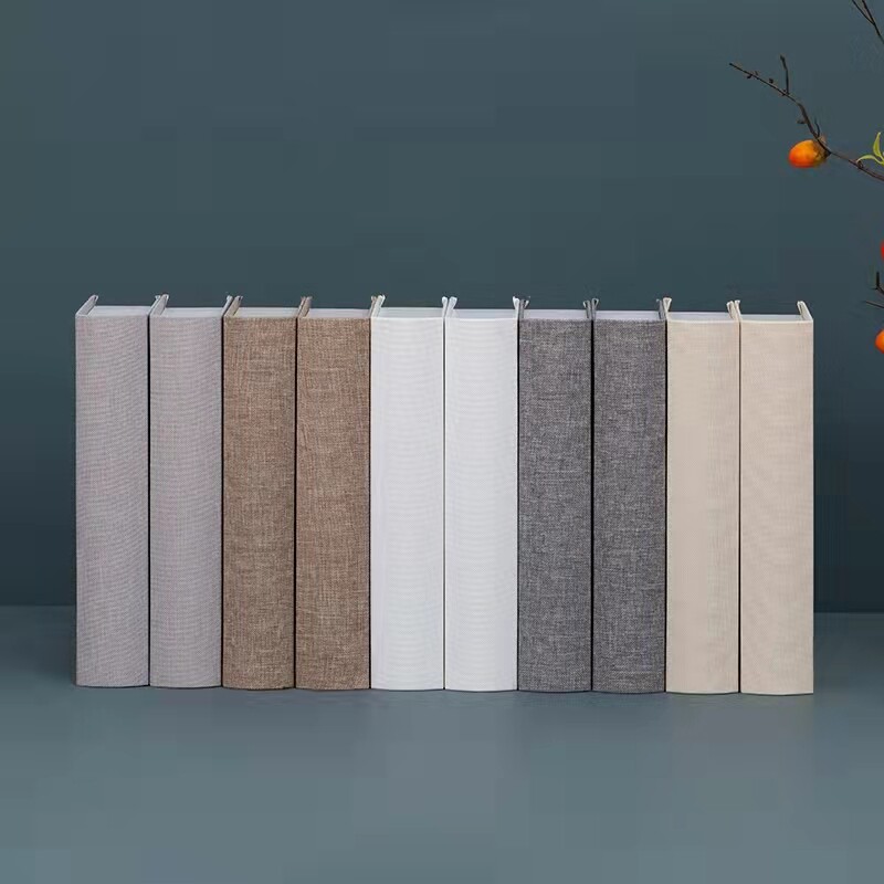 麻布圆弧中式假书摆件样板间道具模型书茶餐厅装饰书样板间仿真书