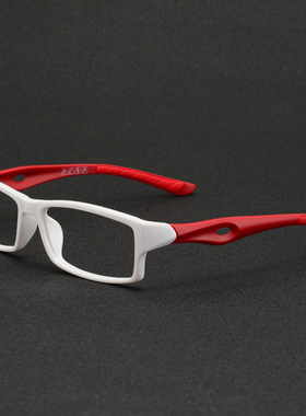 运动型白色眼镜框男 全框休闲学生打球跑步防滑tr90近视眼镜架女